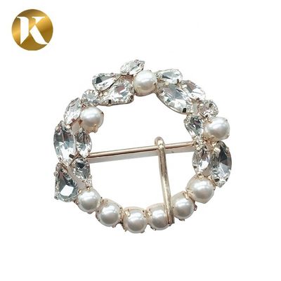 Retro Style Popular Crystal Shoe Buckles Inner Diameter 3.3cm Outer 5.8cm supplier