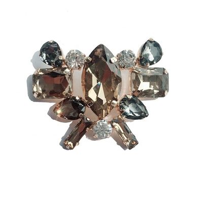 Irregular Style Shoes Decoration Accessories Smoked Glass Drill Shoe Ornament supplier