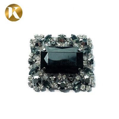 Luxury Europe Style Crystal Shoe Buckles 5.5cm*4.8cm With Super Durability supplier