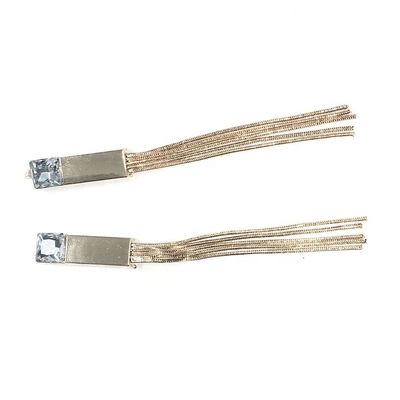 Popular Fashion Rhinestone Shoe Clips 8cm*28cm 6.2cm Iron / Copper Material supplier