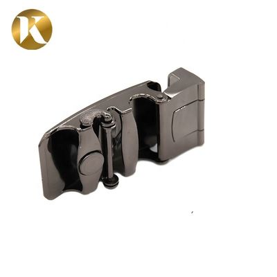 Black Surface Automatic Belt Buckles With Carving Surface Treatment supplier