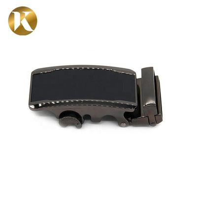 Black Custom Metal Belt Buckle , Zinc Alloy Auto Lock Belt Buckle supplier