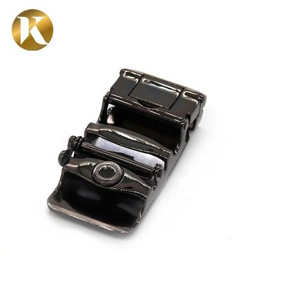 Black Custom Metal Belt Buckle , Zinc Alloy Auto Lock Belt Buckle supplier