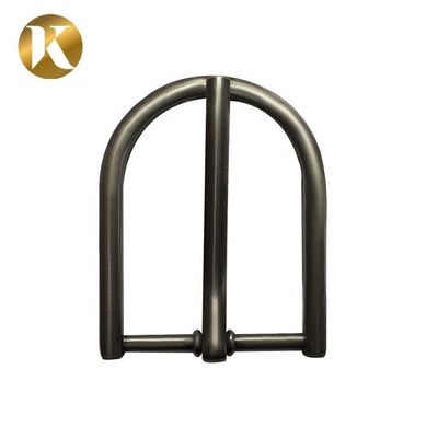 Wenzhou KML Custom 30mm Strip Shape Vintage Simple Silver Zinc Alloy Reversible Belt Pin Buckle supplier