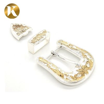 Wenzhou KML New Design Popular Classic Vintage Shiny Zinc Alloy 2 Color Pin Belt Buckle supplier