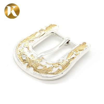 Wenzhou KML New Design Popular Classic Vintage Shiny Zinc Alloy 2 Color Pin Belt Buckle supplier