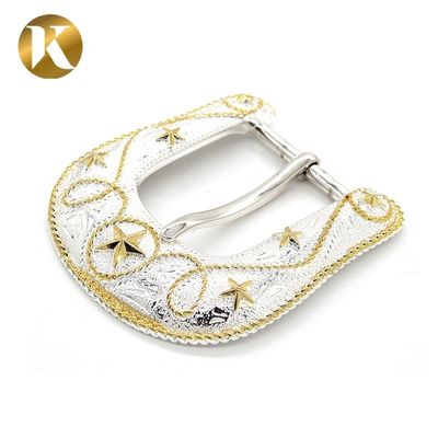 Zinc Alloy Double Pin Belt Buckle 40mm Inner Size With Long Using life supplier