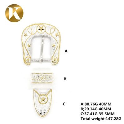 Decoration 2 Color Plate Belt Buckles Leisure Style High Durability For Man supplier