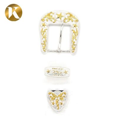 New Design Double Pin Belt Buckle Customized Logo With Two Colors supplier