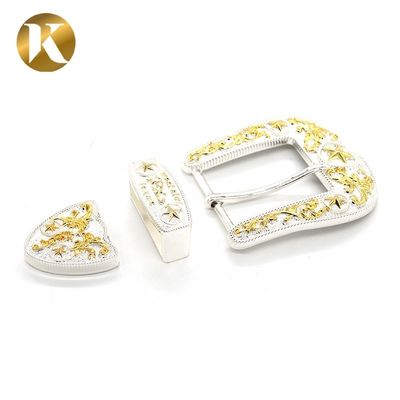 New Design Double Pin Belt Buckle Customized Logo With Two Colors supplier