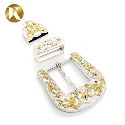 New Design Double Pin Belt Buckle Customized Logo With Two Colors supplier