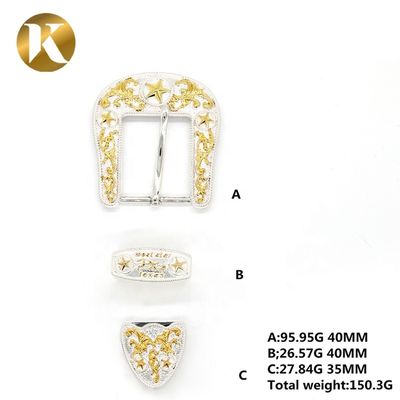 New Design Double Pin Belt Buckle Customized Logo With Two Colors supplier