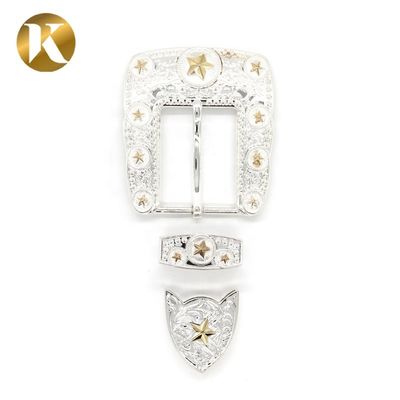 2 Color Plate Belt Buckles With Smooth Surface / 3D Surface Treatment supplier