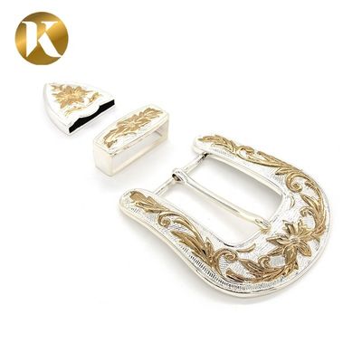 Popular 2 Color Decorative Belt Buckle Metal Durable Zinc Alloy Material supplier