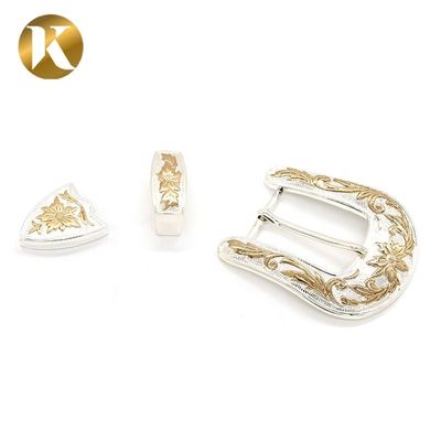 Popular 2 Color Decorative Belt Buckle Metal Durable Zinc Alloy Material supplier