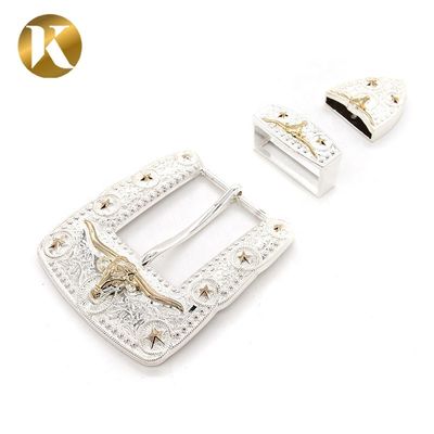Fashion Zinc Alloy Decorative Belt Buckles 40mm With Long Using Life supplier
