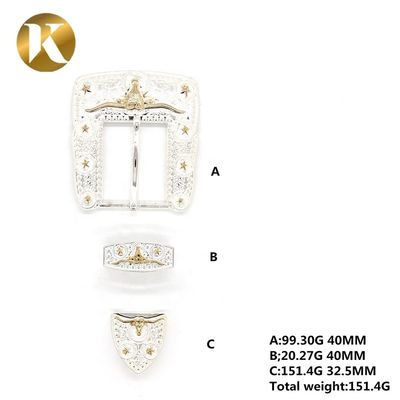 Fashion Zinc Alloy Decorative Belt Buckles 40mm With Long Using Life supplier
