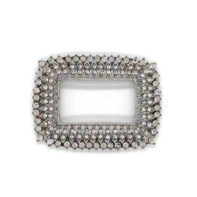 Customized Charming Crystal Decorative Shoe Clips And Charms 60*45mm supplier