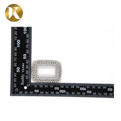 Customized Charming Crystal Decorative Shoe Clips And Charms 60*45mm supplier