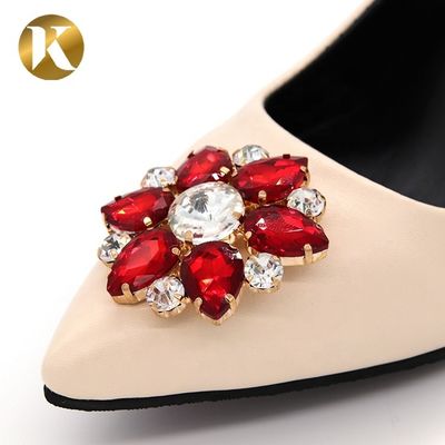 Sun Flower Shape Decorative Shoe Clips 50*50mm Fashion Style For Ladies supplier
