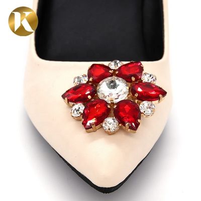 Sun Flower Shape Decorative Shoe Clips 50*50mm Fashion Style For Ladies supplier
