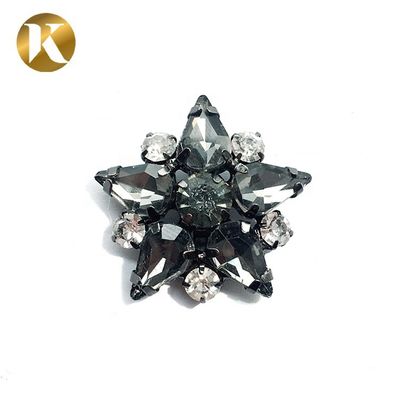 Custom Crystal Shoe Ornament Star Shape Iron / Copper Material supplier