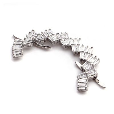 Zinc Alloy Elegance Crystal Shoe Buckles Rainbow Shape Silver Color supplier