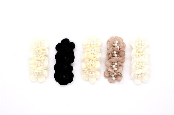 Decorative Ladies Shoe Bow Clips Accessories Special Cloth Material supplier