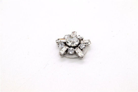 Popular Rhinestone Shoe Clips Wedding Zinc Alloy Material 110mm*25mm Size supplier