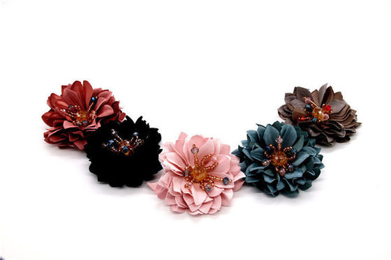 Rectangle Style Satin Ribbon Flowers Inner Diameter 2.4cm For Decorations supplier